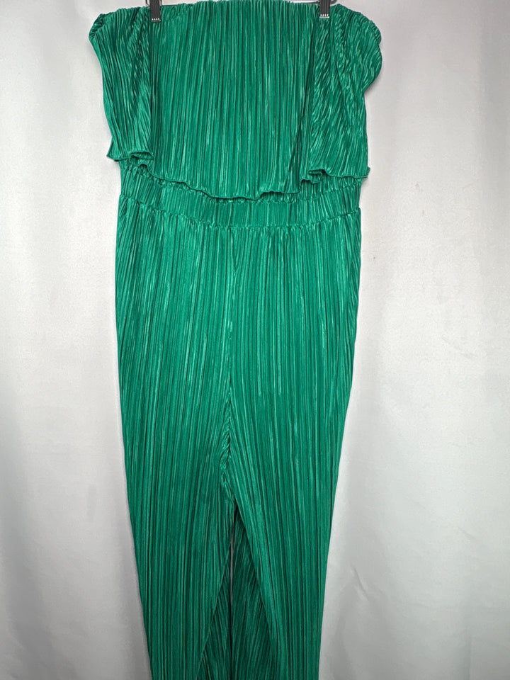 Women’s City Chic Size 18 Emerald Green Strapless Jumpsuit