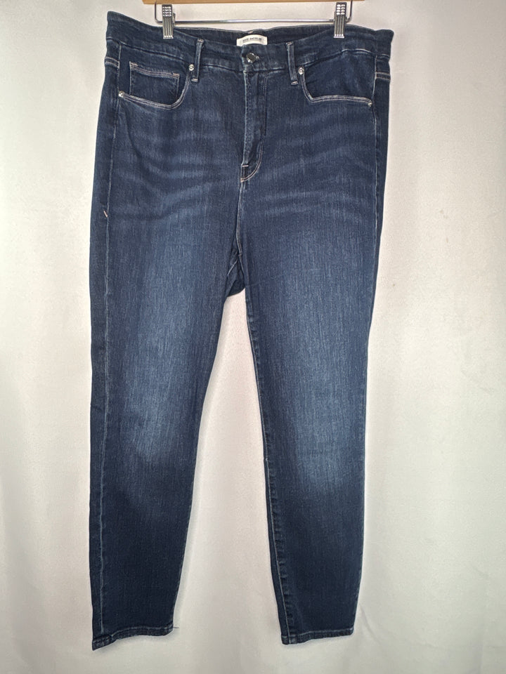 Women’s Good American Size 18 Dark Blue Skinny Jeans