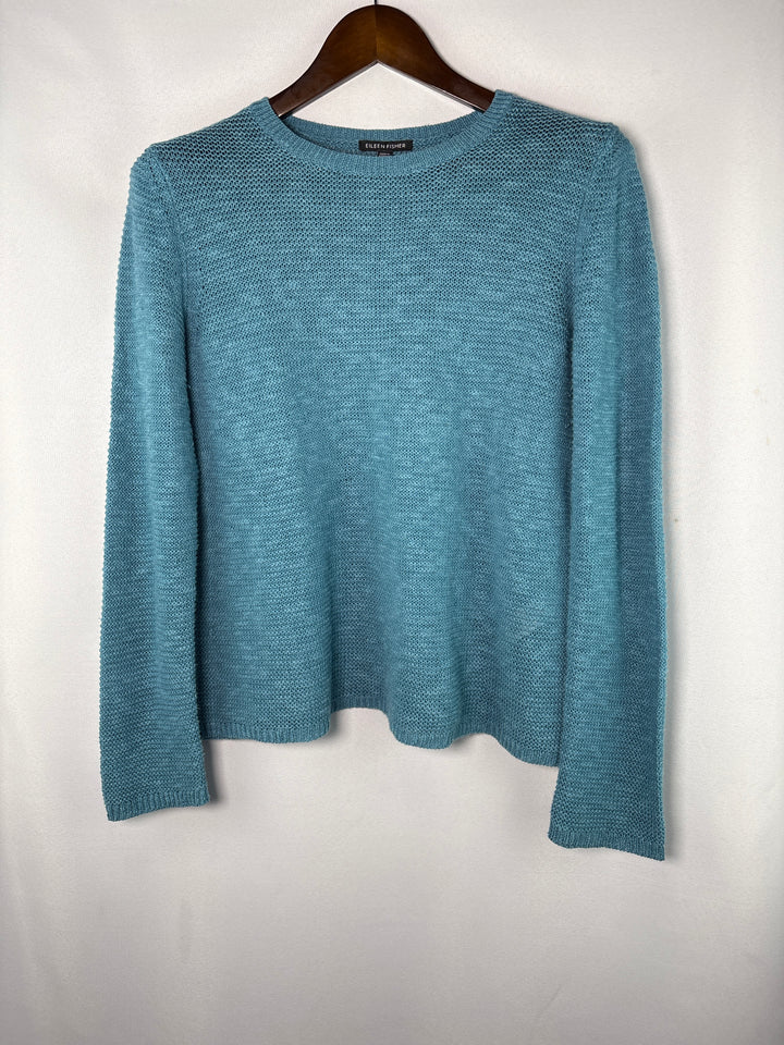 Women’s Eileen Fisher Small Teal Knit Sweater
