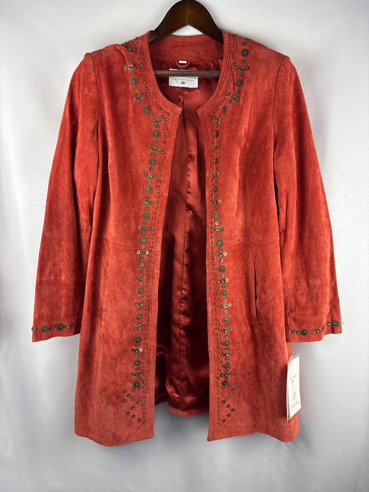 Women’s Pamela McCoy Large Burnt Orange Floral Duster