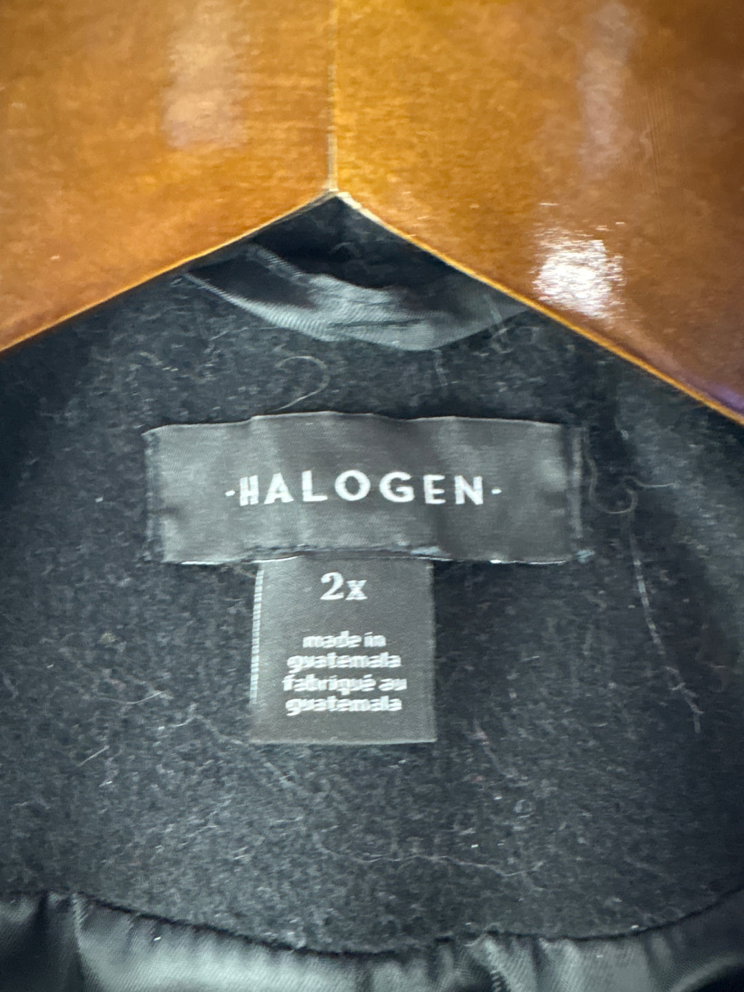 Women’s Halogen Size 2X Black Wrap Coat