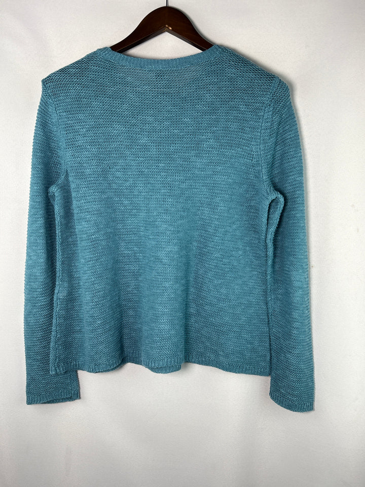 Women’s Eileen Fisher Small Teal Knit Sweater