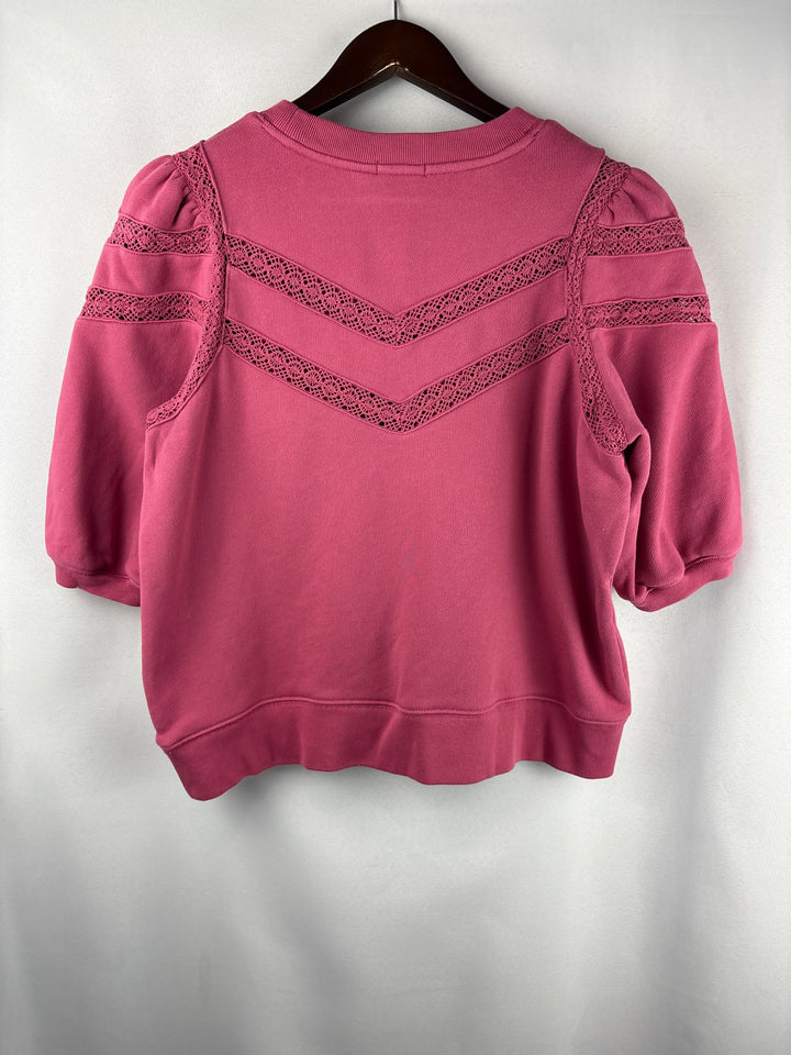 Women’s Rails Large Rose Pink Short Sleeve Blouse