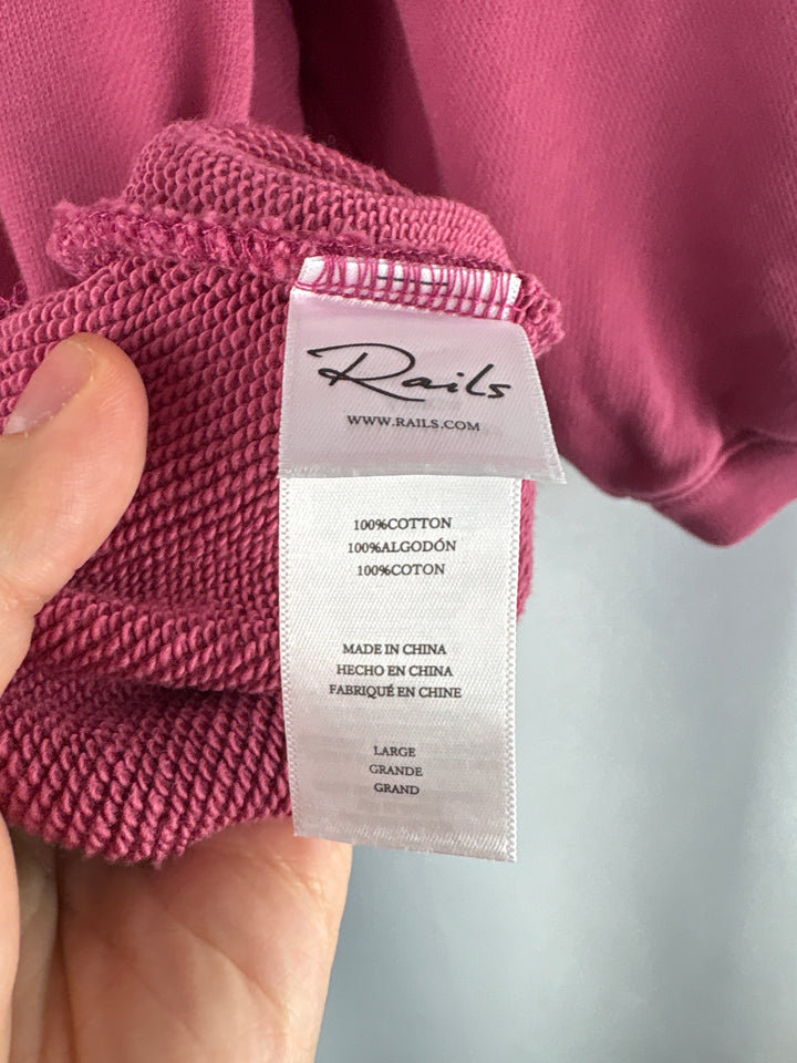 Women’s Rails Large Rose Pink Short Sleeve Blouse
