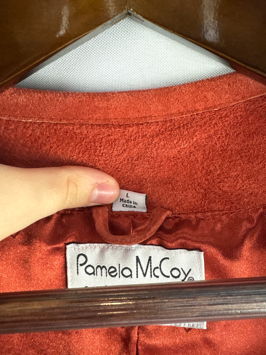 Women’s Pamela McCoy Large Burnt Orange Floral Duster