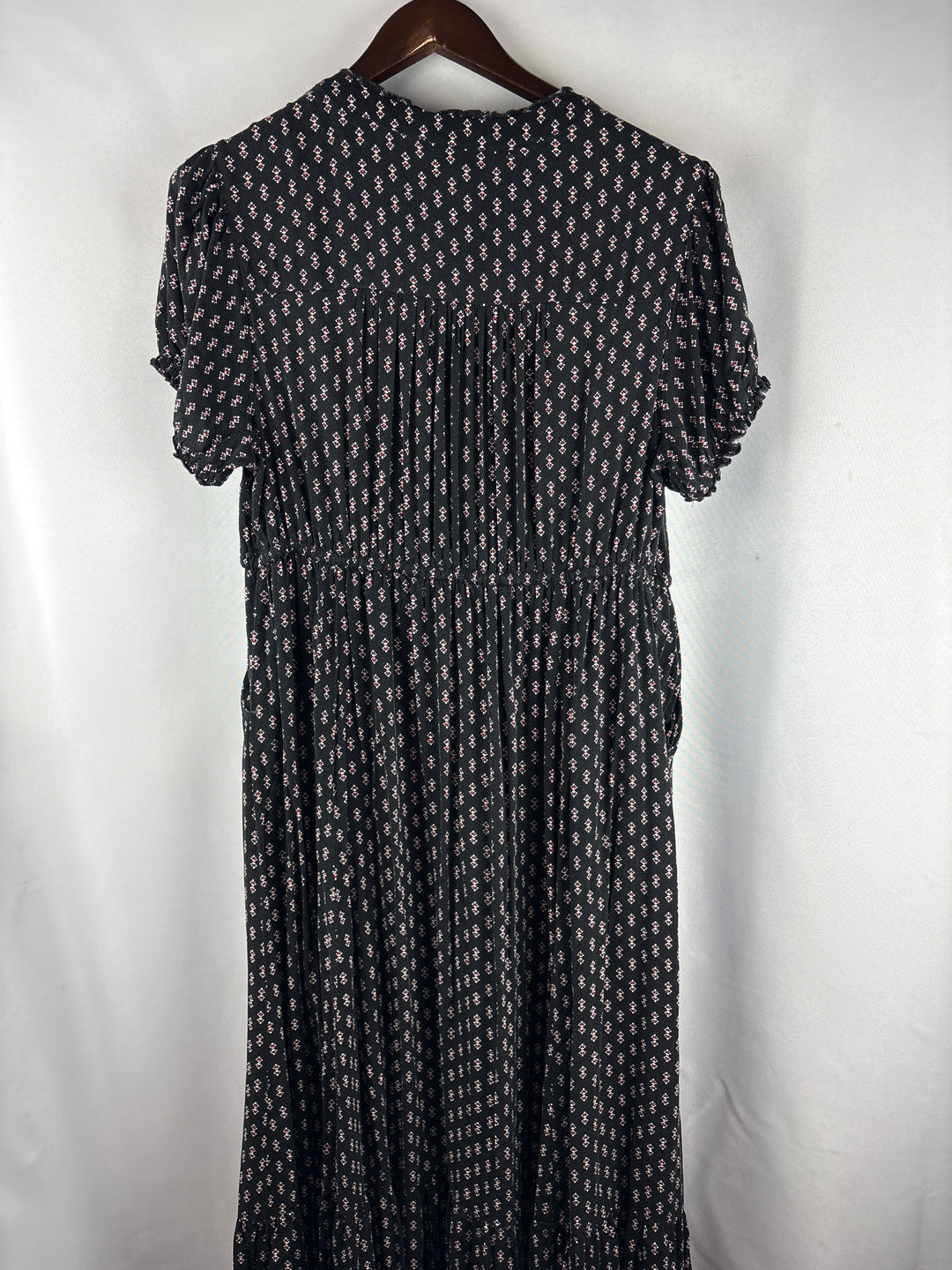 Women’s Torrid Size 1 Black Pattern Maxi Prairie Dress