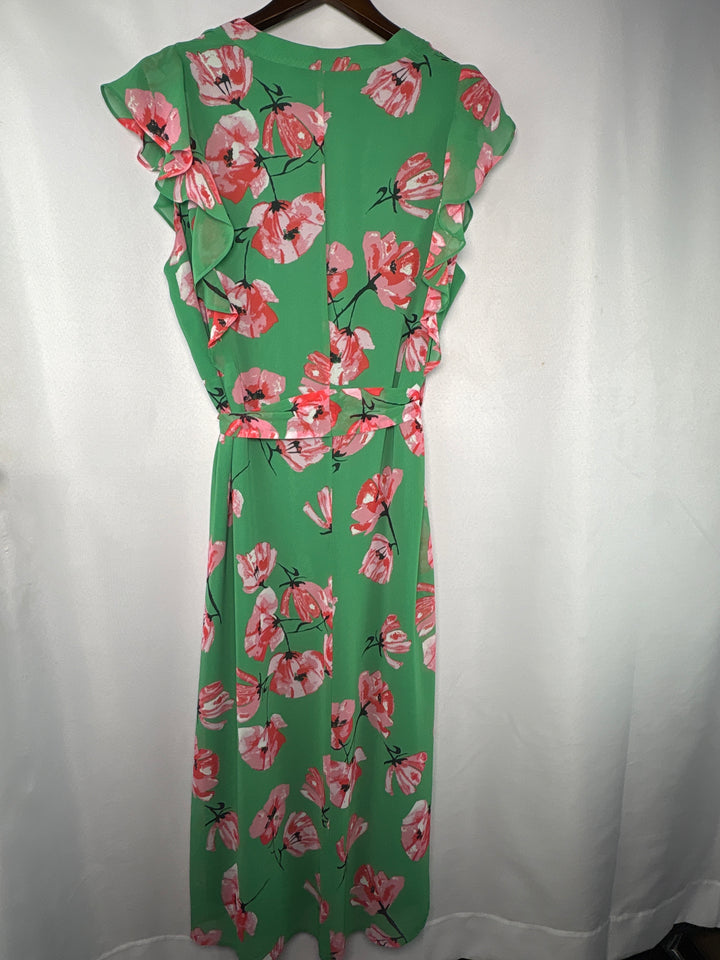 Women’s Who What Wear XXL Leaf Green Floral Maxi Dress