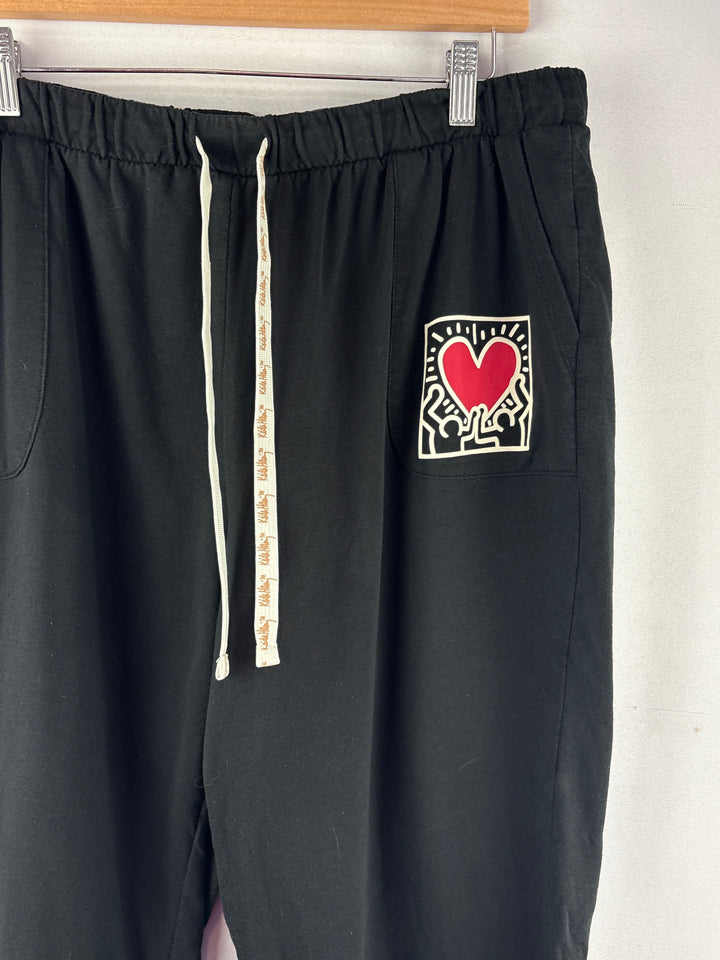 Women’s Keith Haring XL Black Graphic Sweatpants