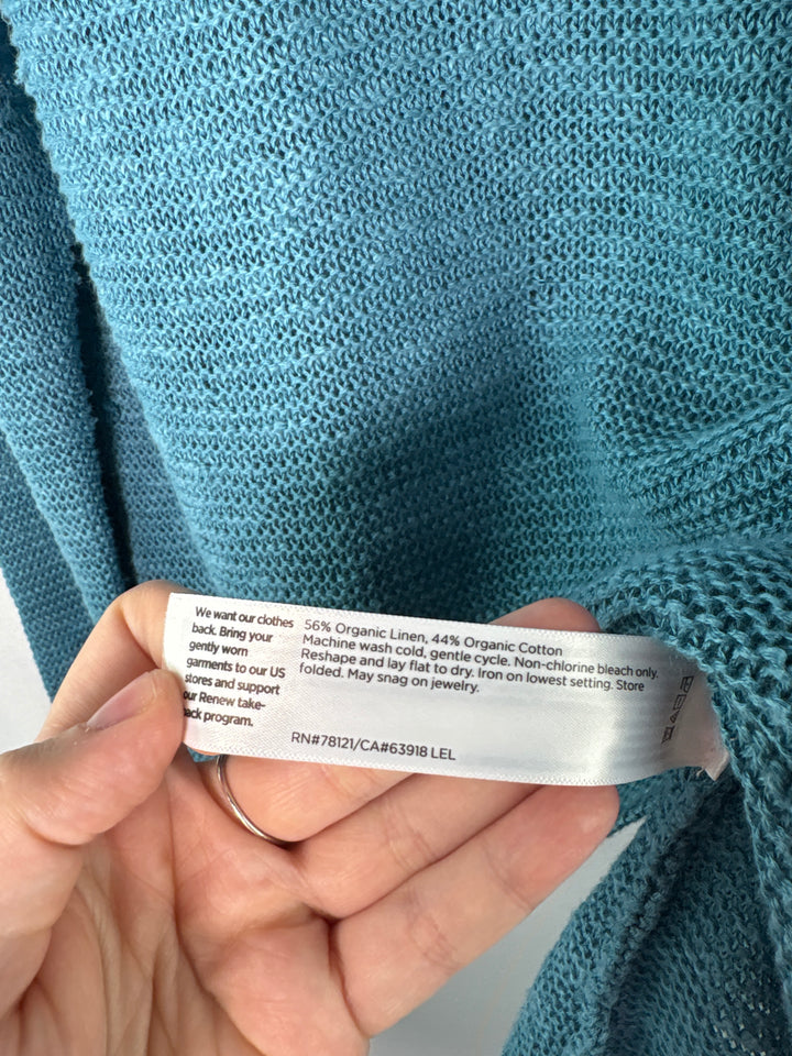 Women’s Eileen Fisher Small Teal Knit Sweater