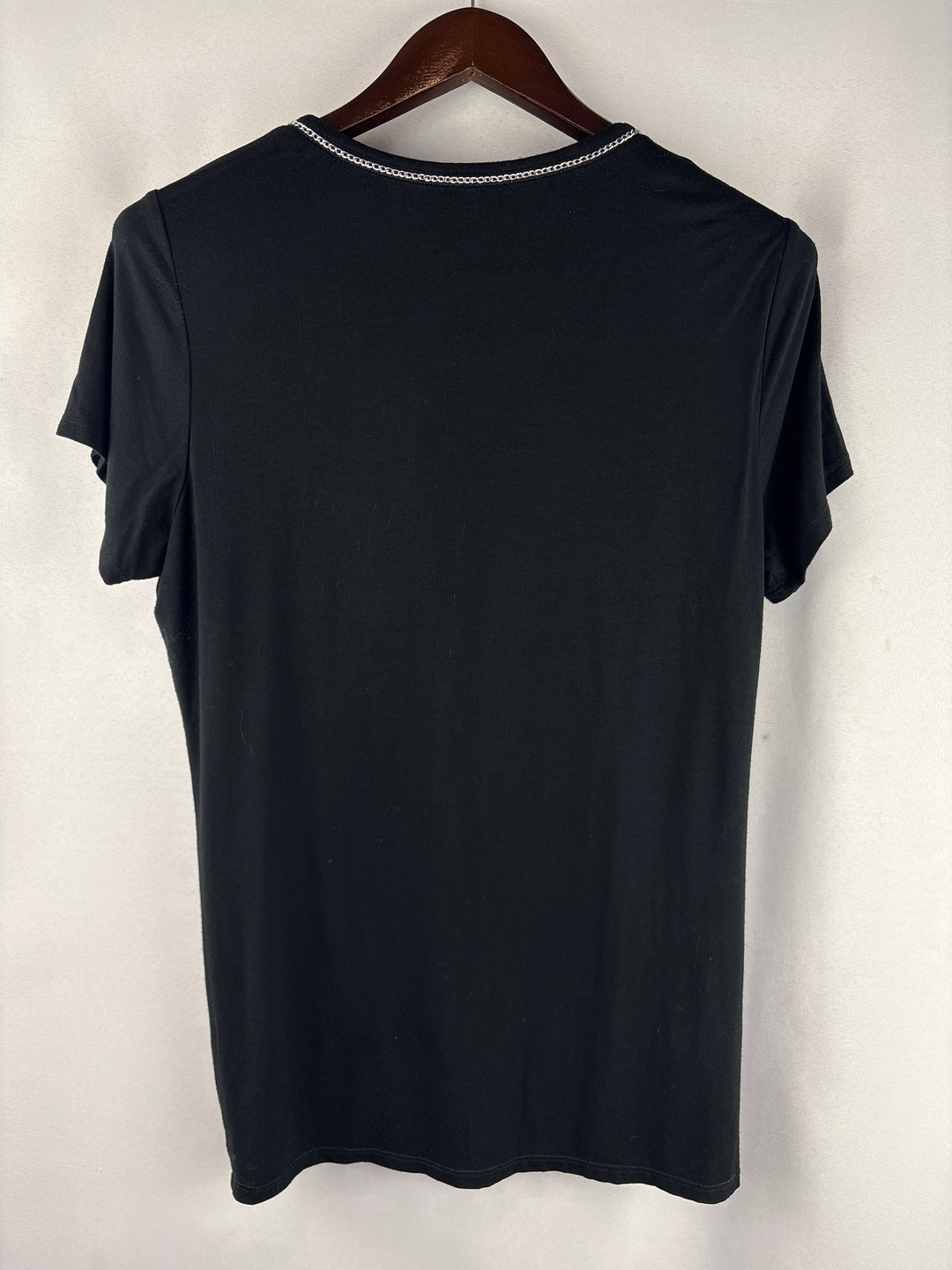 Women’s Colleen Lopez Large Black Short Sleeve Blouse