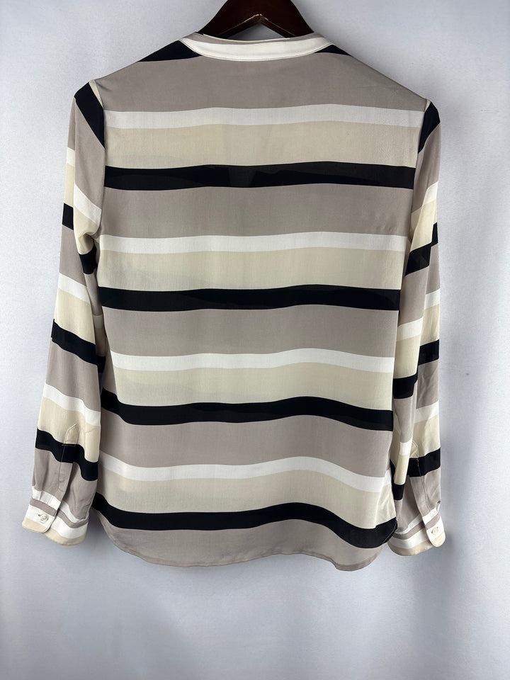 Women’s Banana Republic Small Gray, Black White Blouse