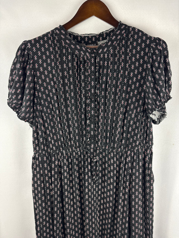 Women’s Torrid Size 1 Black Pattern Maxi Prairie Dress
