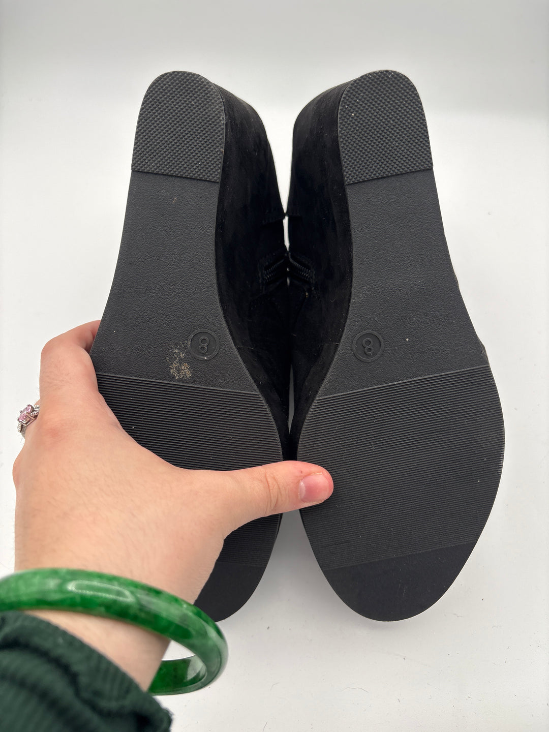 Women’s Dolcetta Size 8 Black Suede Wedge Ankle Boots