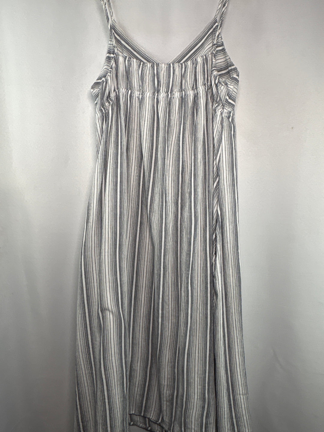 Women’s Everyday Ritual XXL White &amp; Gray Stripe Midi Dress