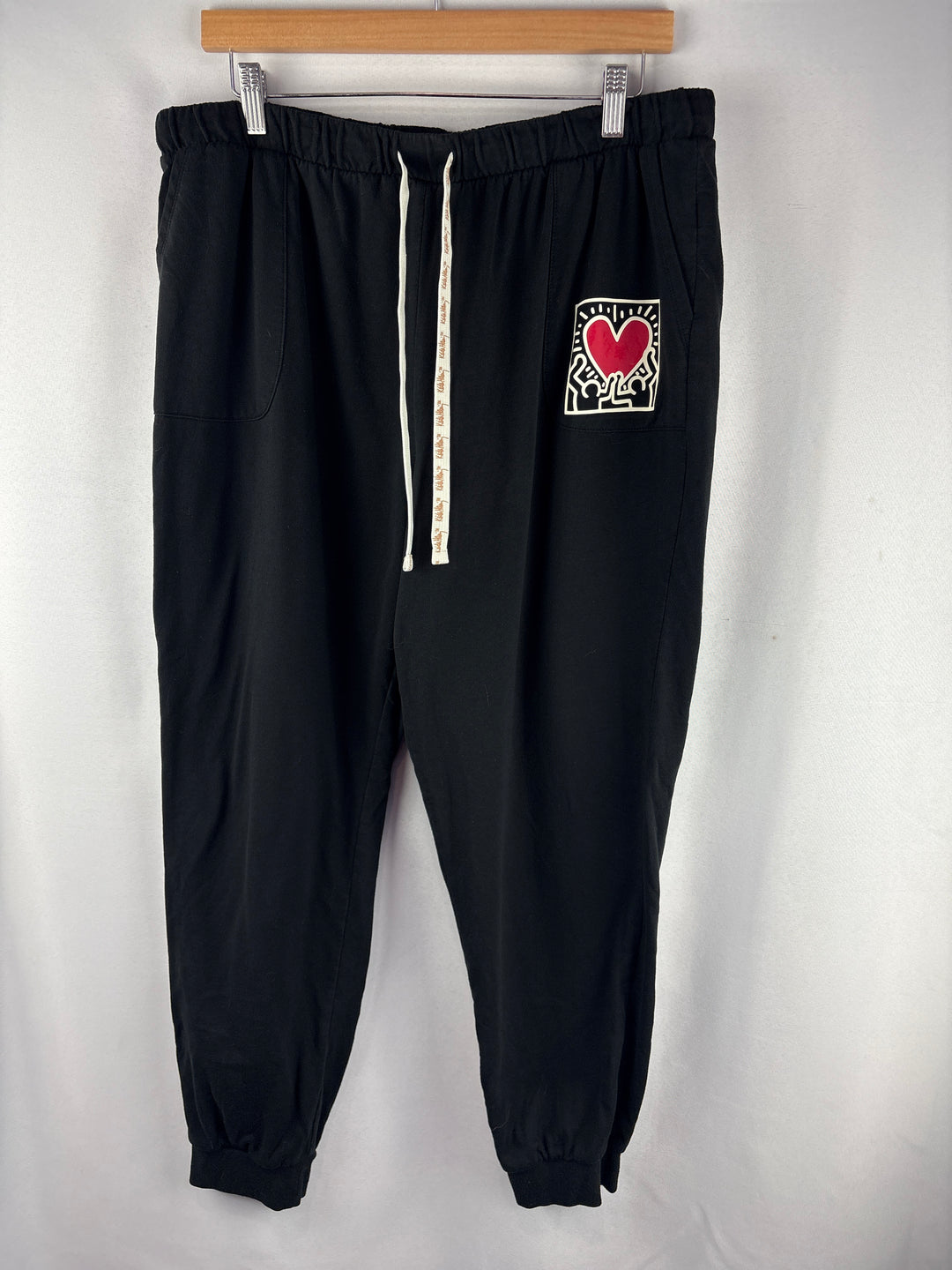 Women’s Keith Haring XL Black Graphic Sweatpants