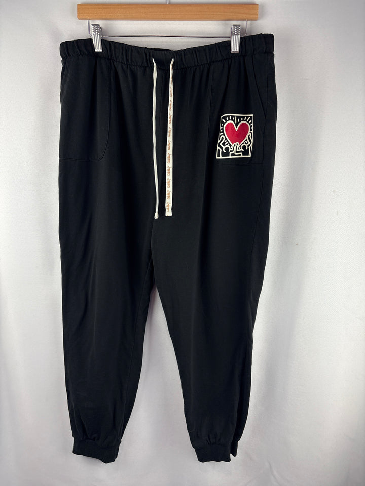 Women’s Keith Haring XL Black Graphic Sweatpants