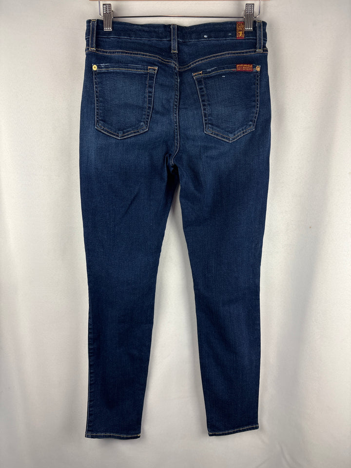 Women’s 7 For All Mankind Size 28 Dark Blue Skinny Jeans