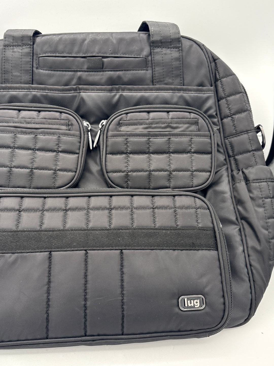 Women’s Lug Black Quilted Puddle Jumper Overnight Bag