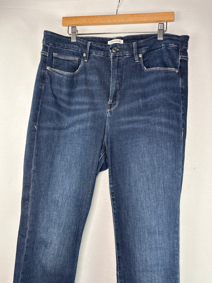 Women’s Good American Size 18 Dark Blue Skinny Jeans