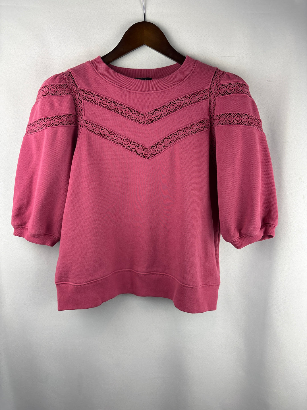 Women’s Rails Large Rose Pink Short Sleeve Blouse