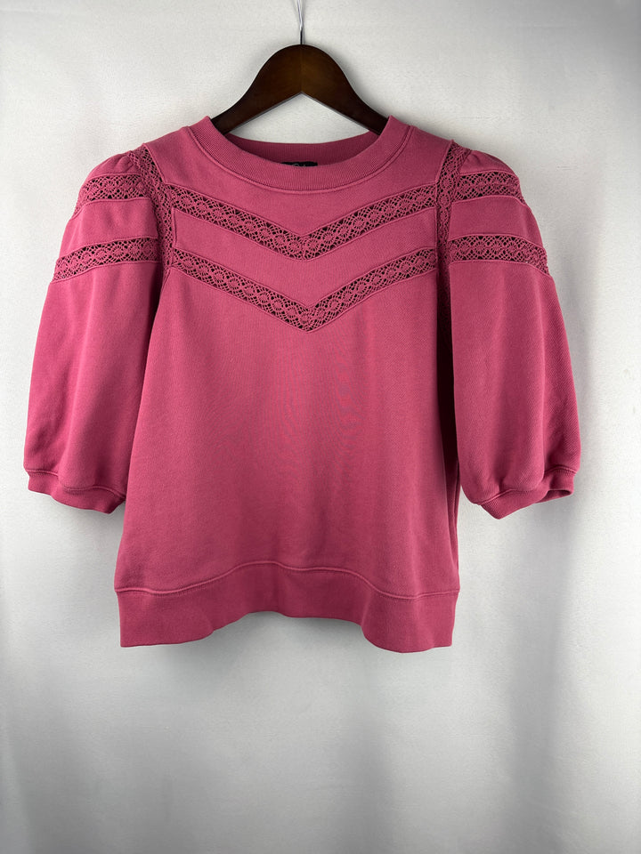 Women’s Rails Large Rose Pink Short Sleeve Blouse