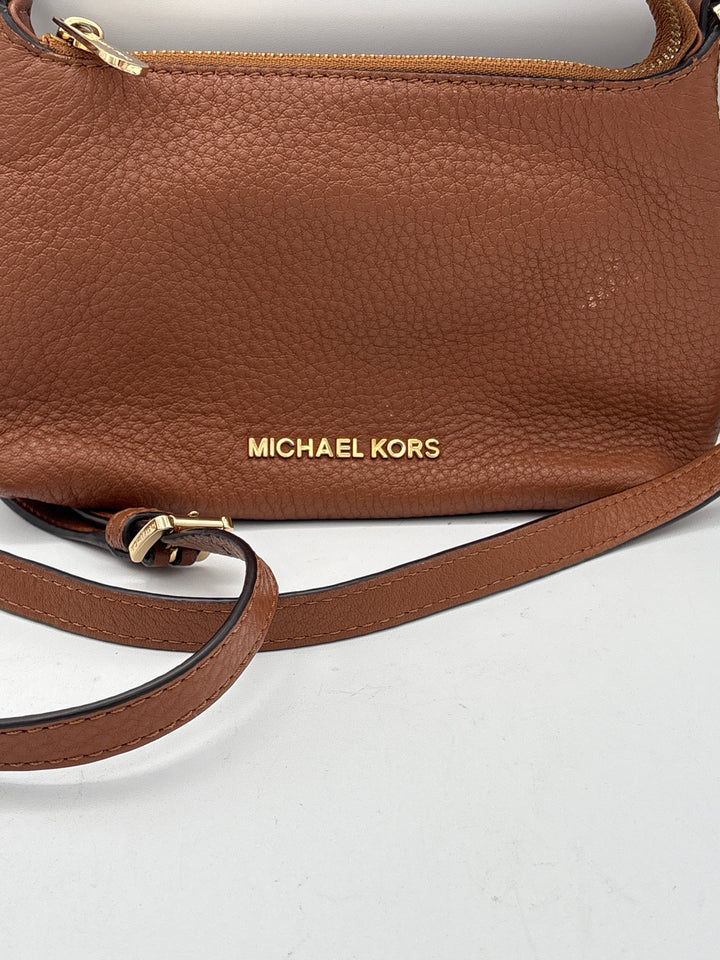 Women’s Michael Kors Brown Leather Small Crossbody Purse