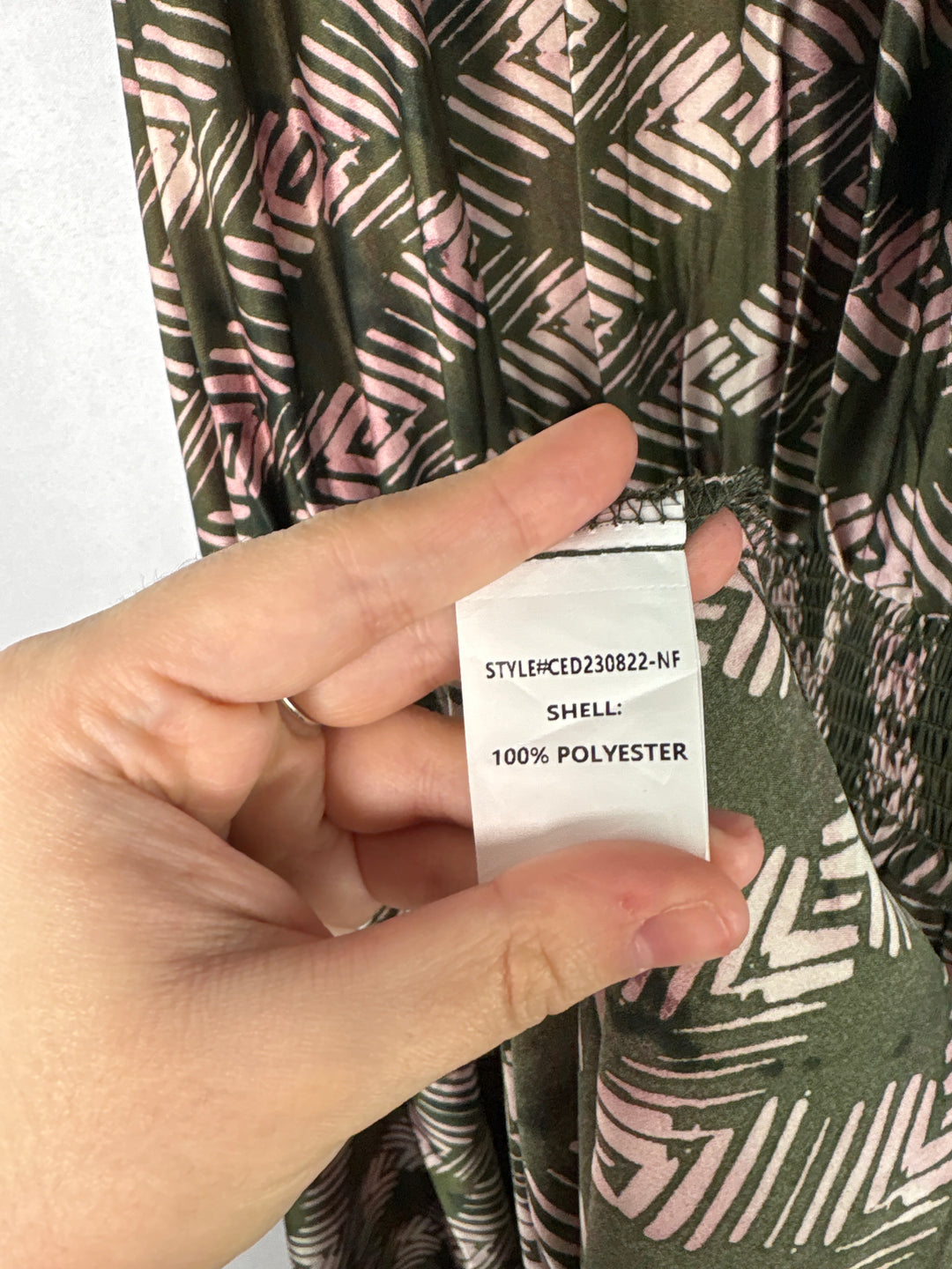 Women’s Mellóday XL Dark Green &amp; Pink Fern Maxi Dress