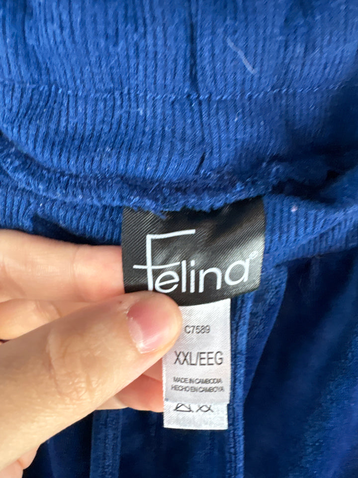 Women’s Felina XXL Royal Blue Velour Tracksuit