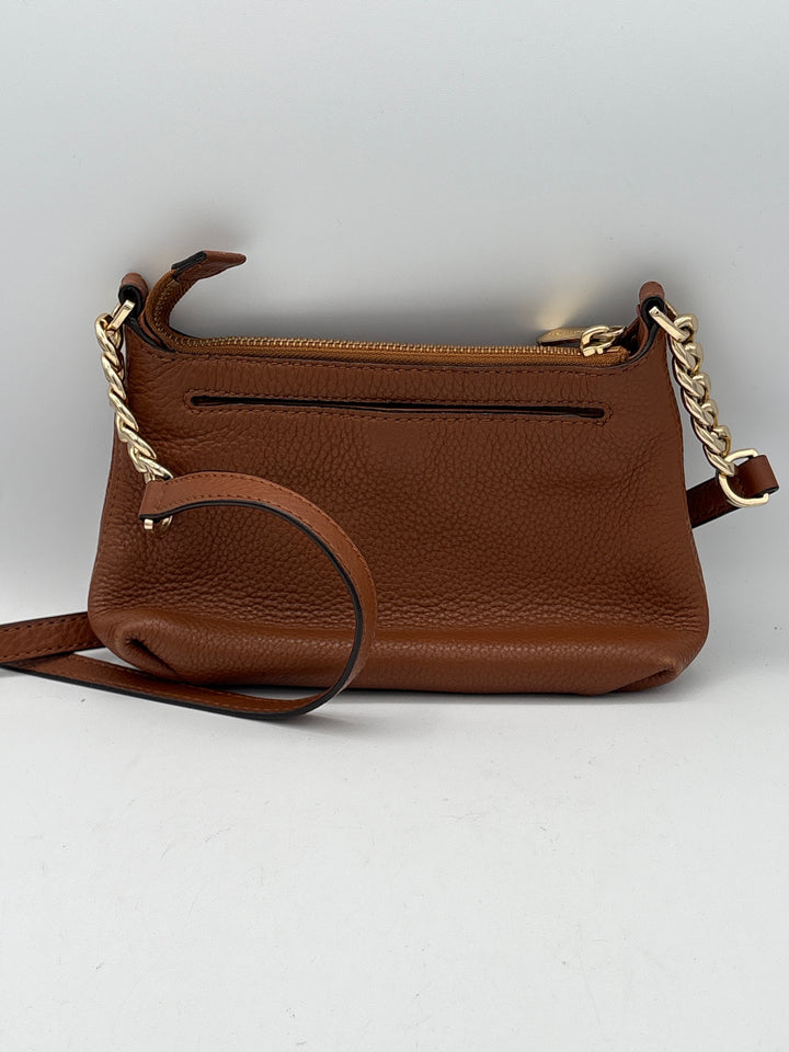 Women’s Michael Kors Brown Leather Small Crossbody Purse