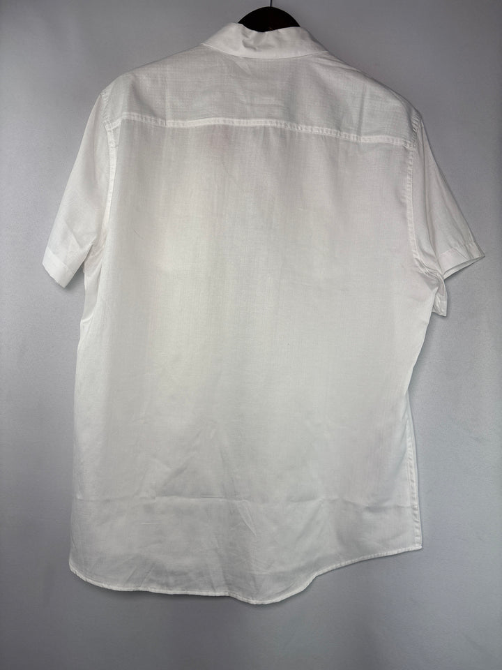 Men’s Guess XL White Short Sleeve Dress Button Up