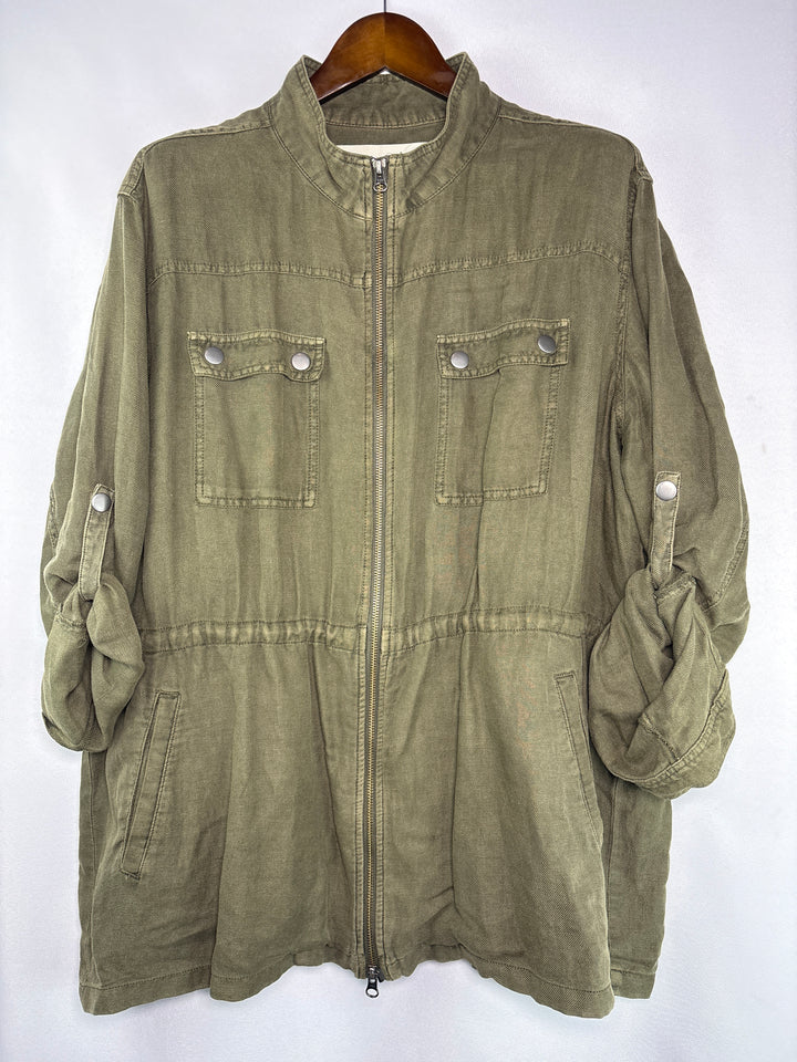 Women’s Treasure &amp; Bond XXL Olive Green Utility Jacket