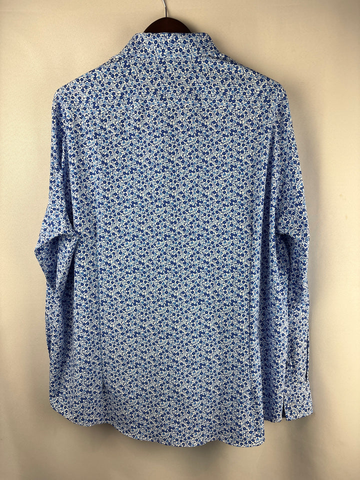 Men’s Construct XXL Blue Floral Dress Button Down