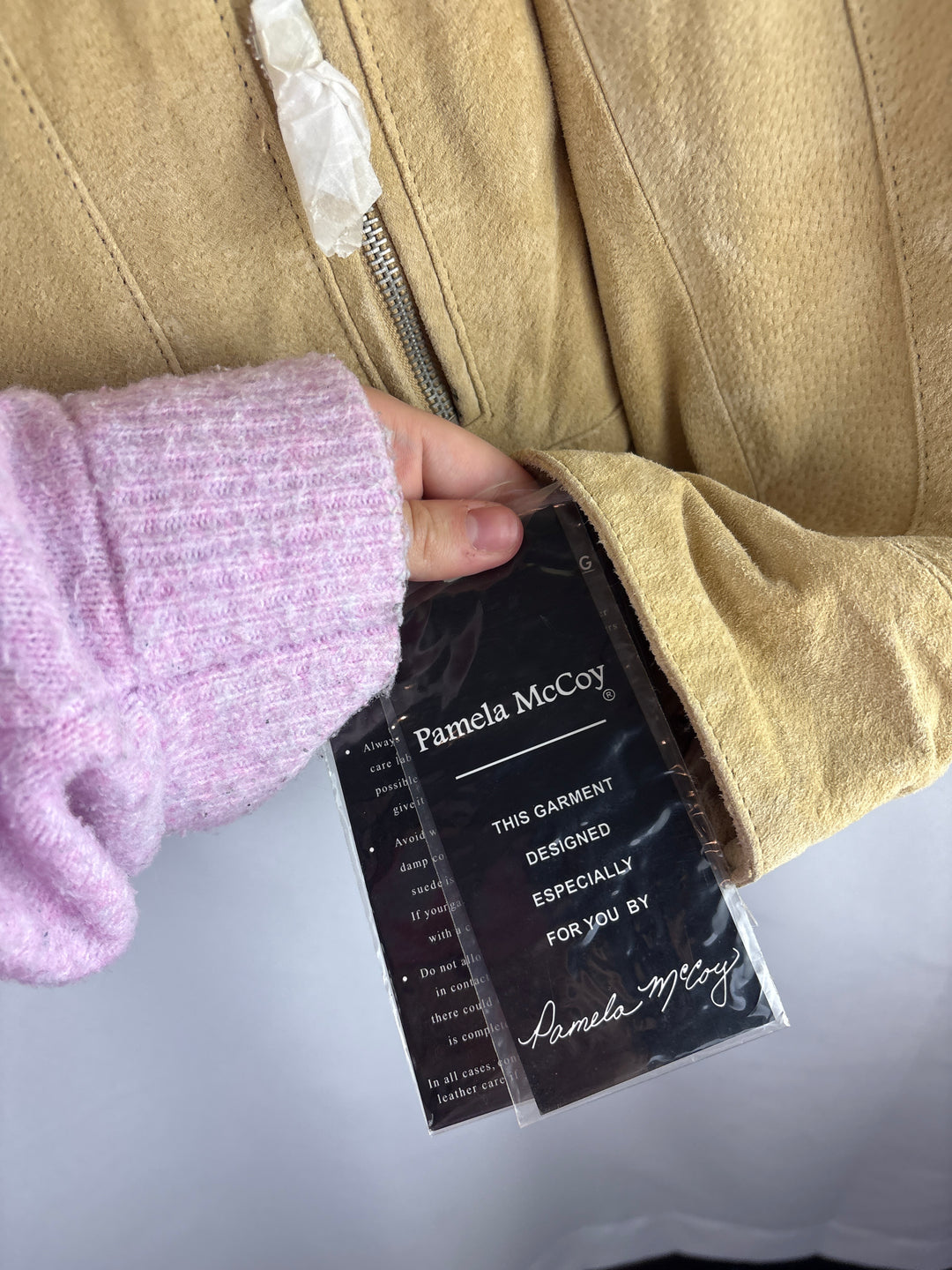 Women’s Pamela McCoy Large Tan Suede Jacket