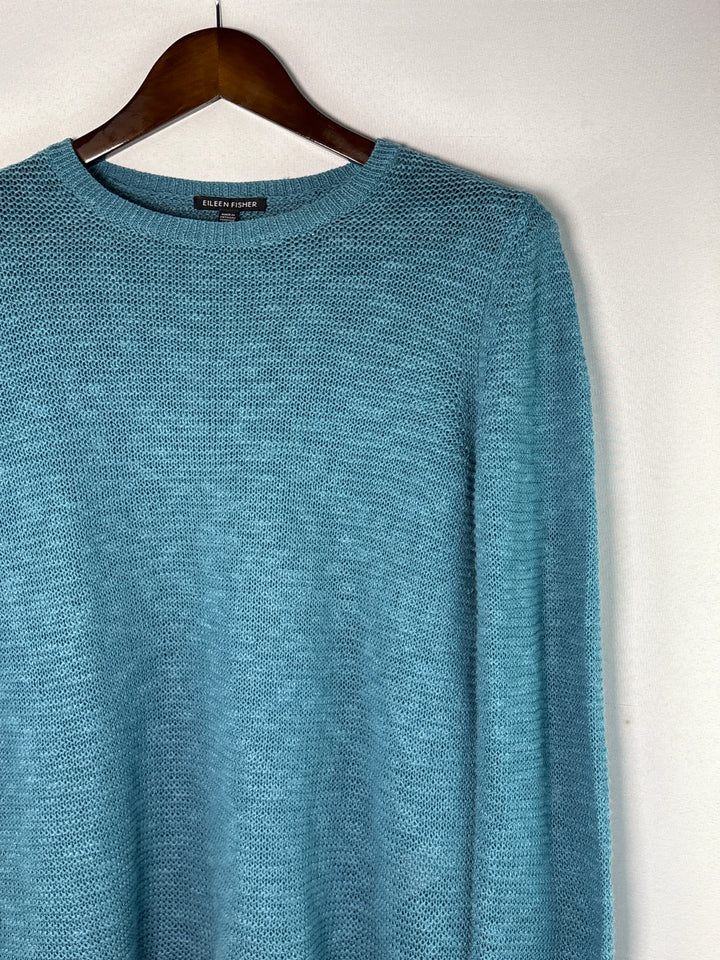 Women’s Eileen Fisher Small Teal Knit Sweater