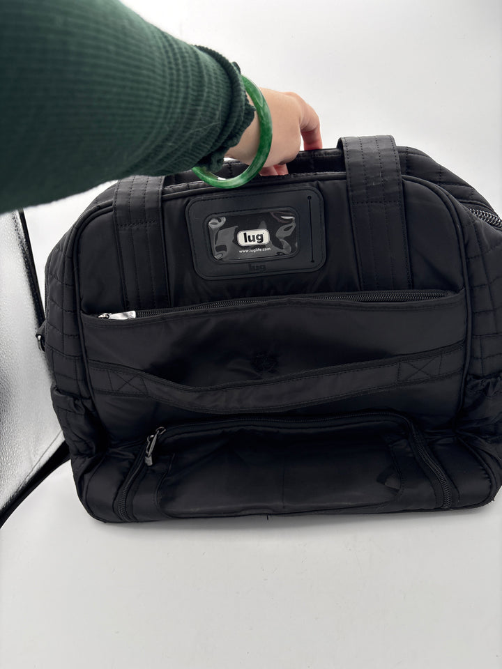 Women’s Lug Black Quilted Puddle Jumper Overnight Bag