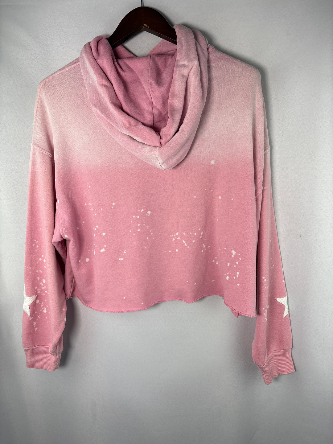 Women’s I.S.M.B.S XS/S Pink Acid Wash Star Hoodie