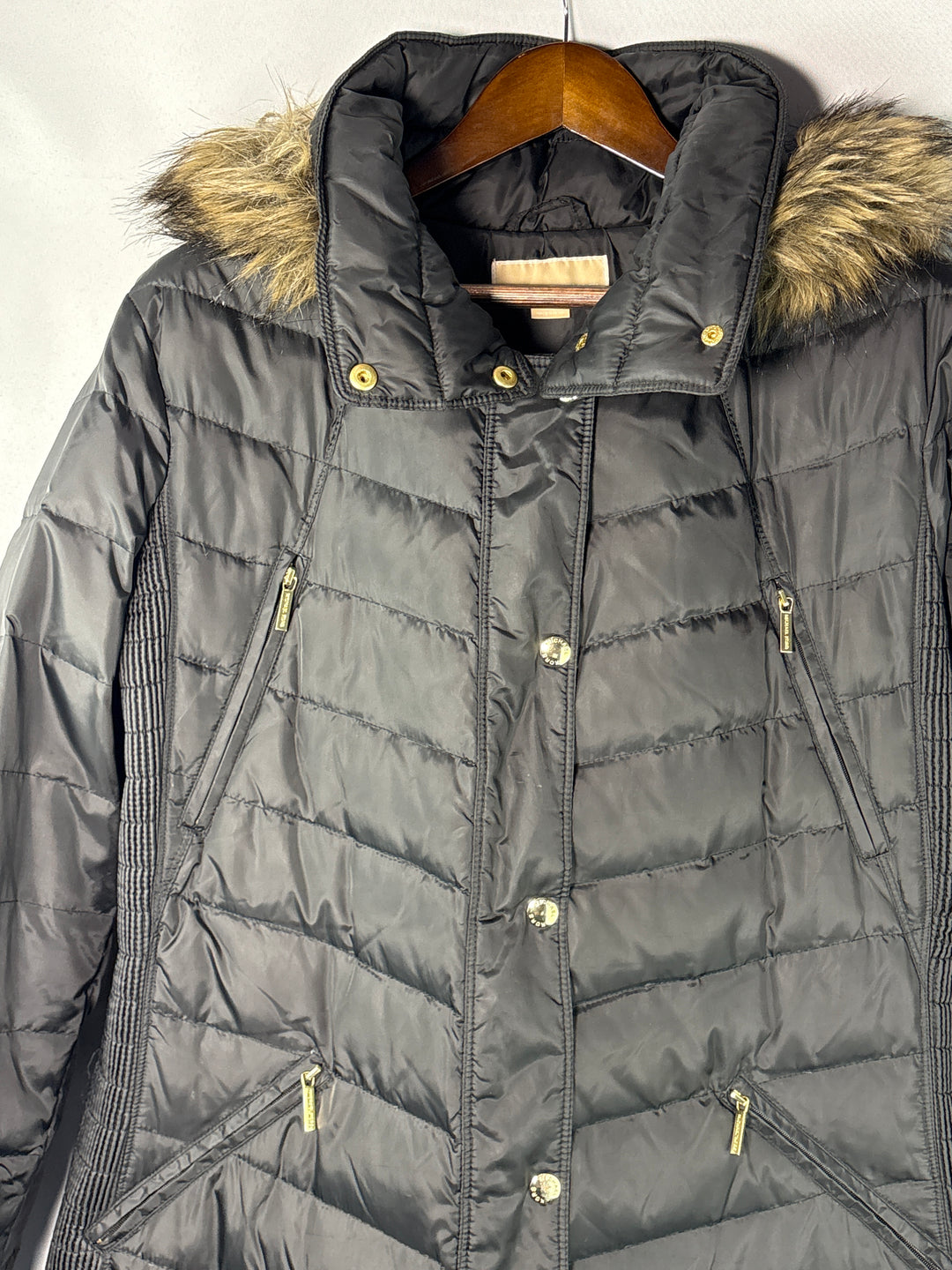 Women’s Michael Michael Kors XXL Black Puffer Trench