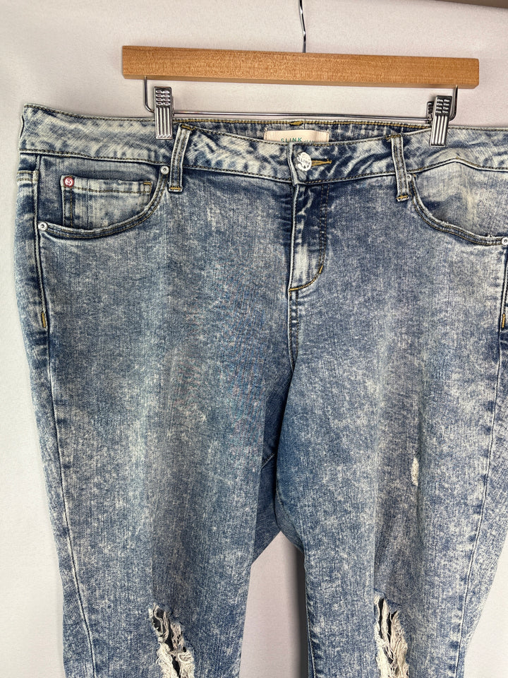 Women’s Slink Jeans Size 18 Acid Wash Blue Wide Leg Jeans