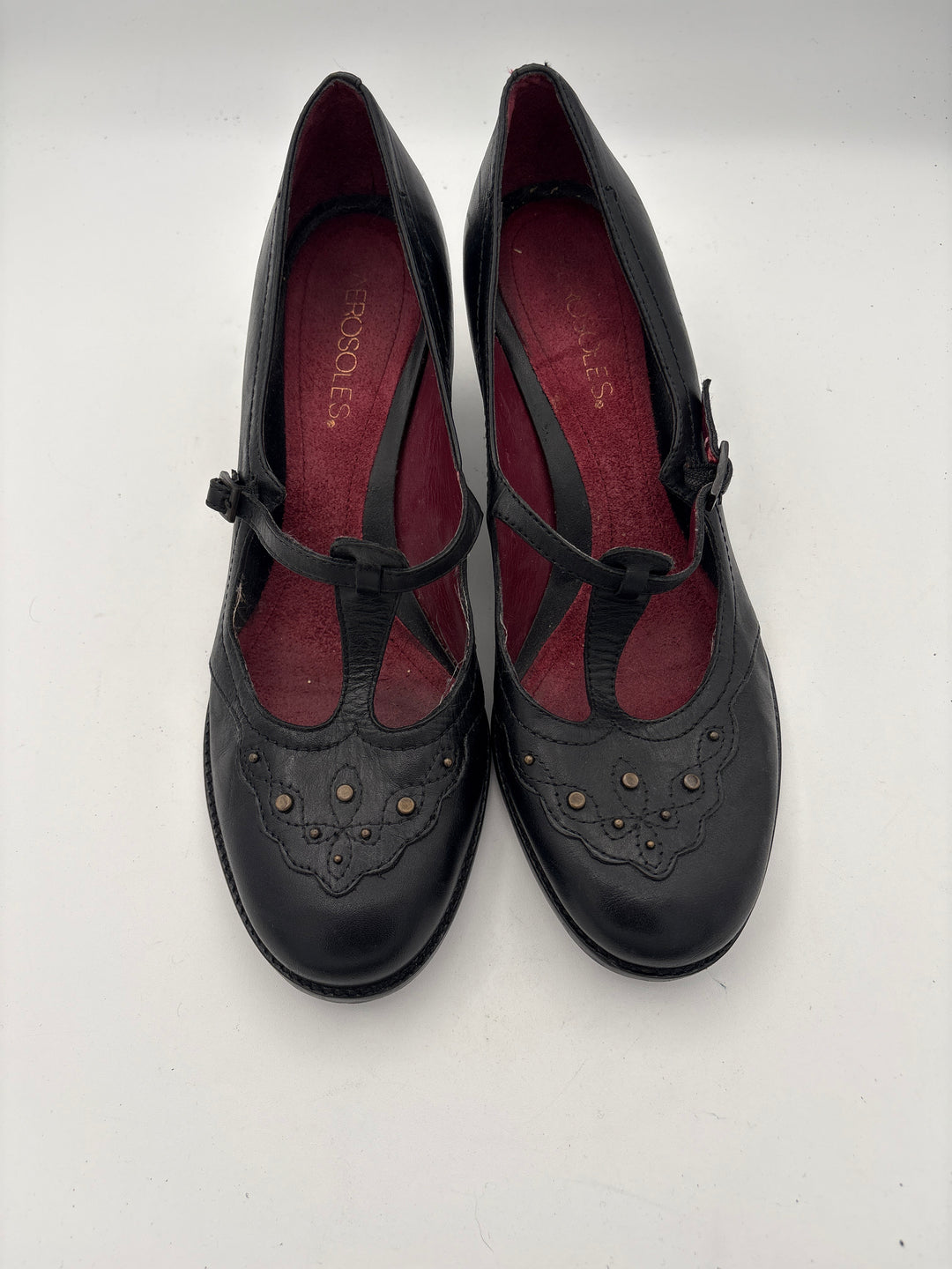 Women’s Aerosoles Size 8 Black Mary Jane Kitten Heels