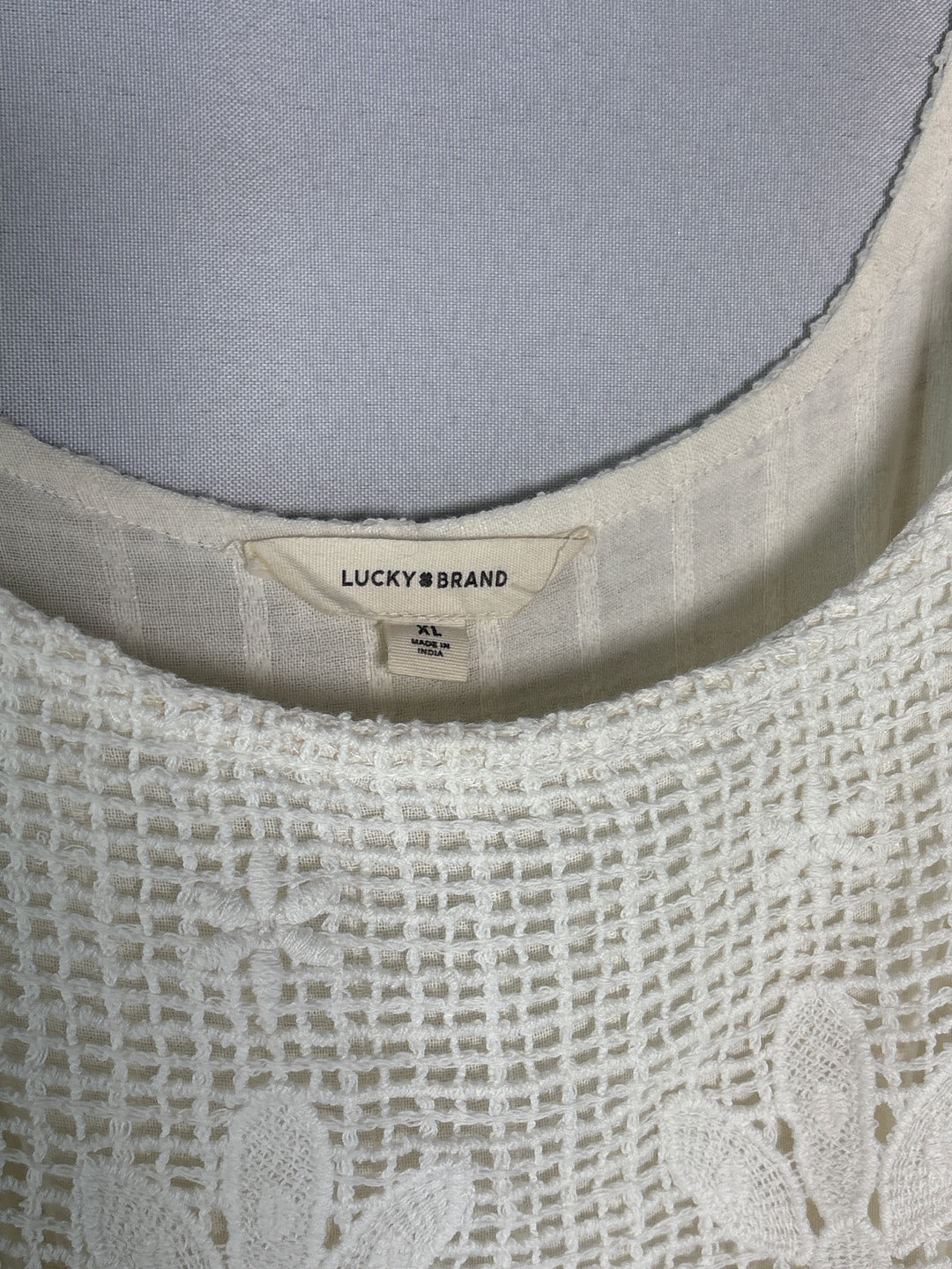 Women’s Lucky Brand XL Cream Lacy Jumpsuit