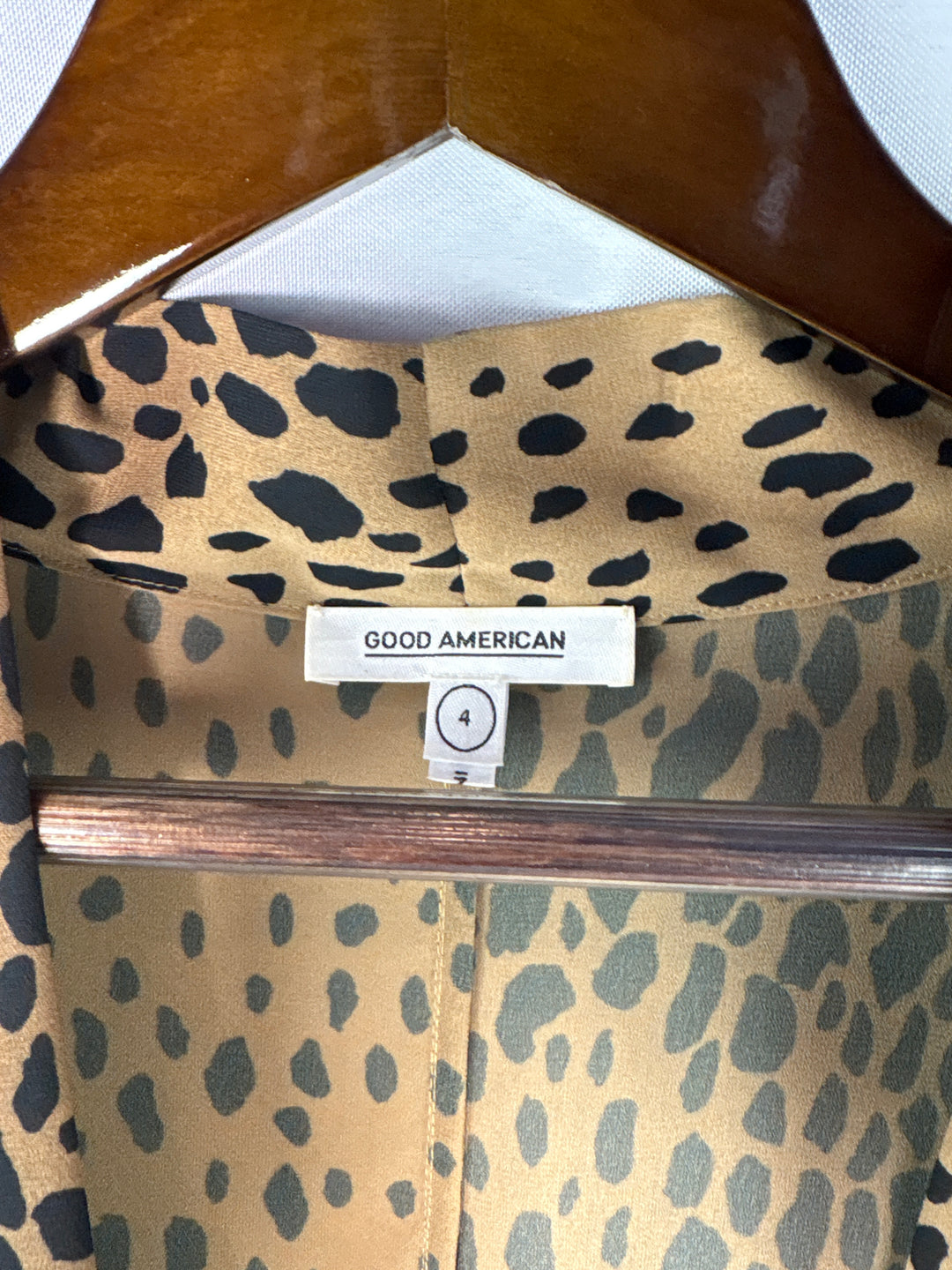 Women’s Good American Size 4 Leopard Print Duster
