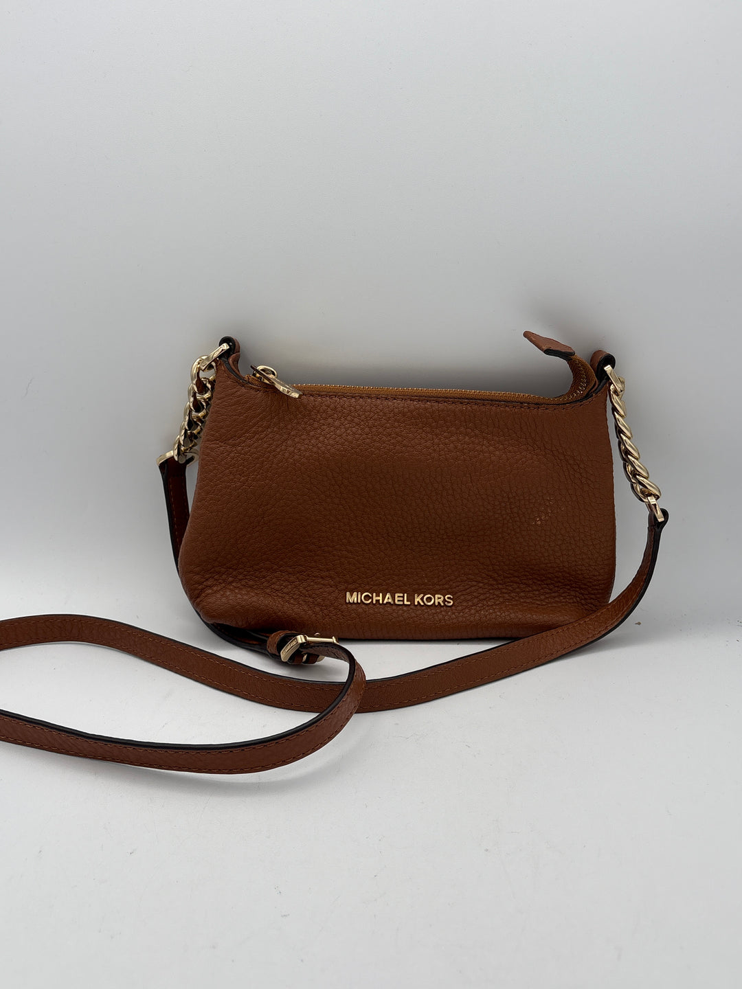 Women’s Michael Kors Brown Leather Small Crossbody Purse