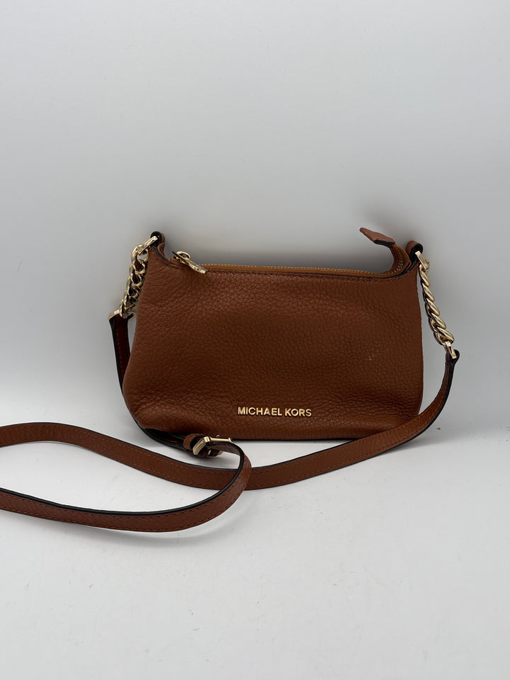 Women’s Michael Kors Brown Leather Small Crossbody Purse