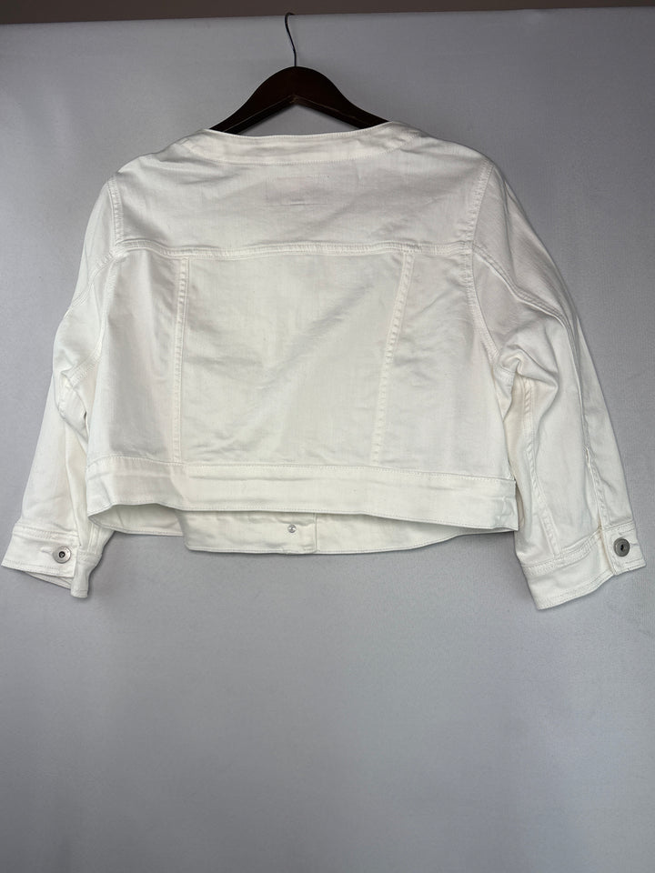Women’s Torrid Size 1 White Cropped Denim Jacket