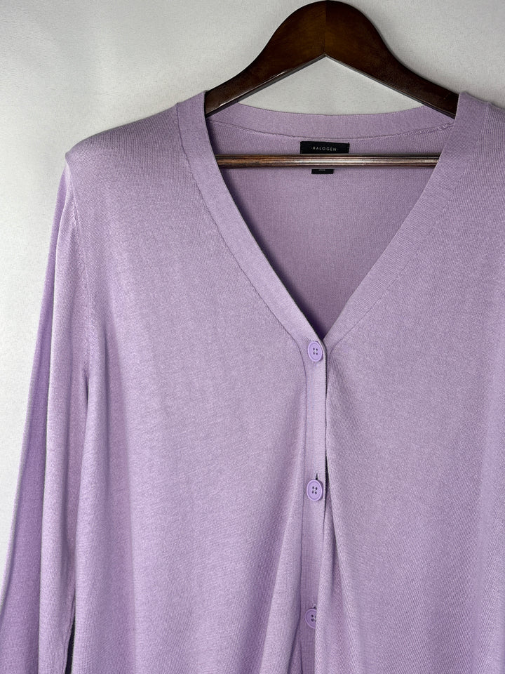 Women’s Halogen Size 2X Lilac Knit Cardigan