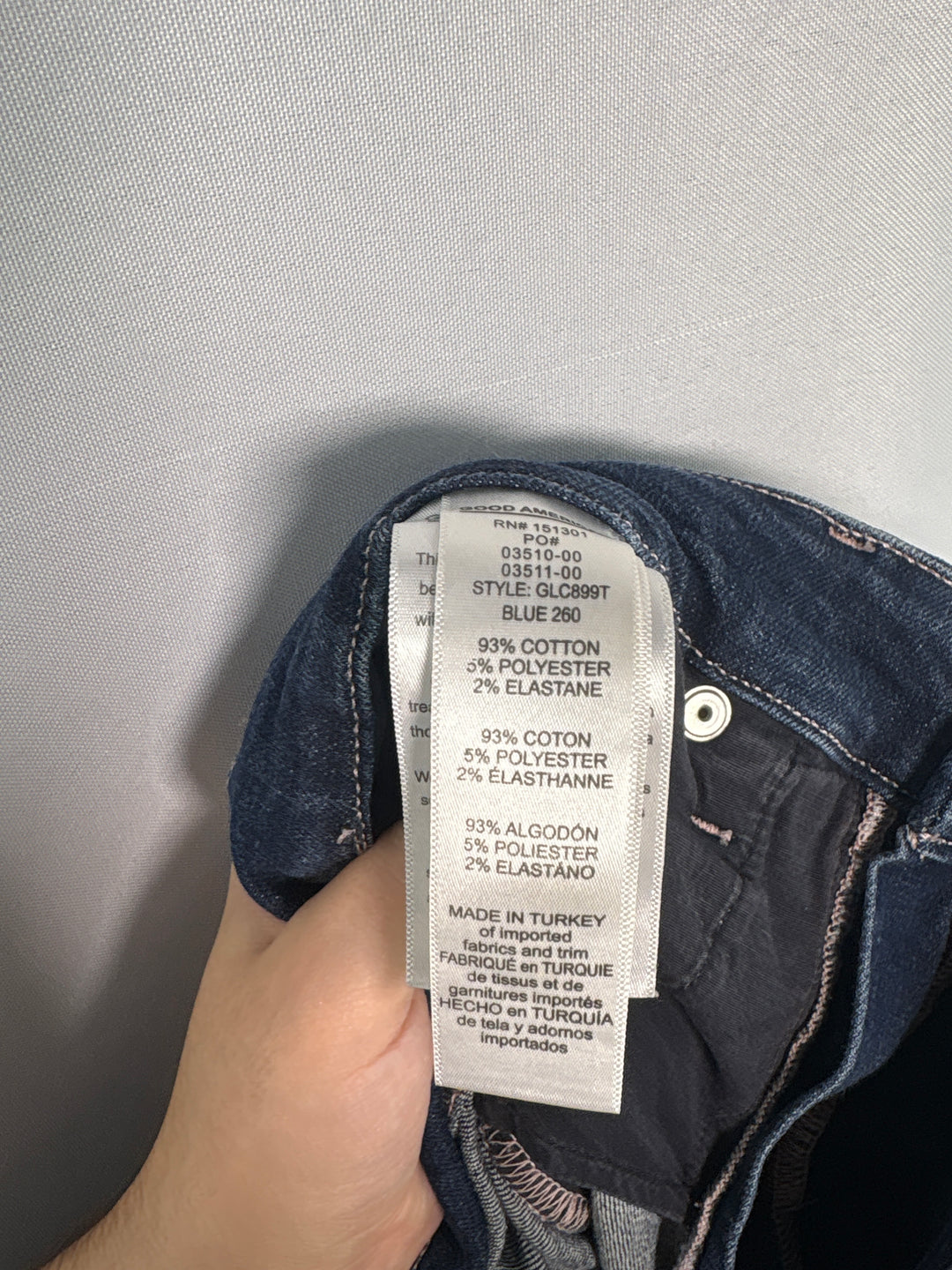 Women’s Good American Size 18 Dark Blue Skinny Jeans