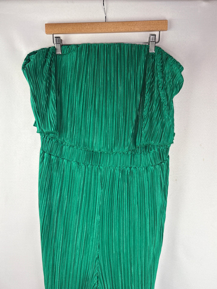Women’s City Chic Size 18 Emerald Green Strapless Jumpsuit