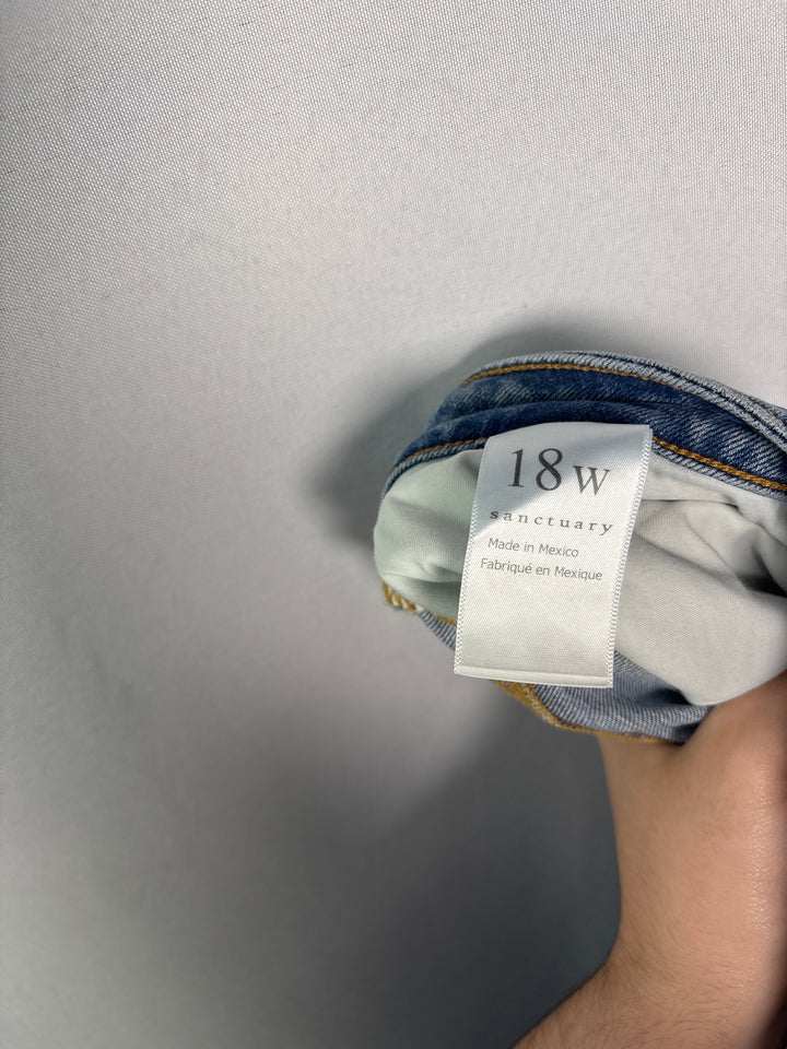 Women’s Sanctuary Size 18 Light Blue Distressed Jeans