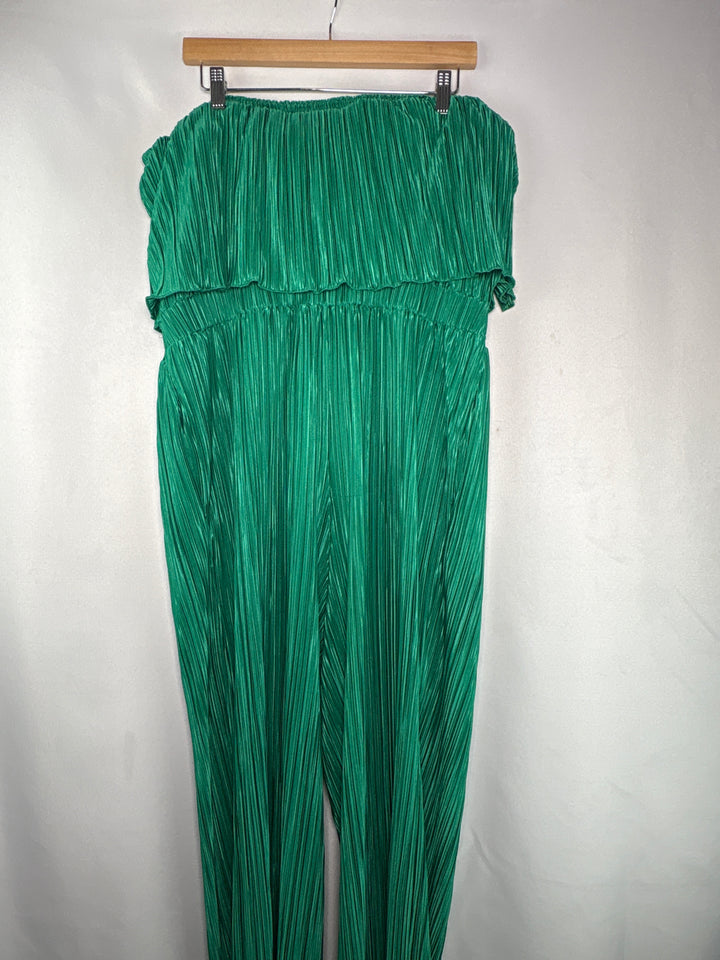 Women’s City Chic Size 18 Emerald Green Strapless Jumpsuit