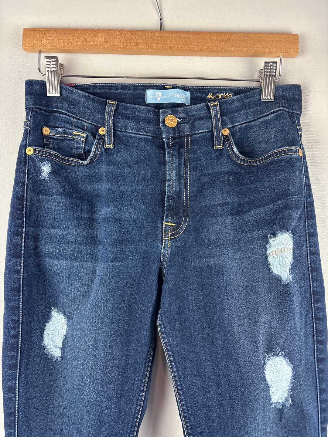 Women’s 7 For All Mankind Size 28 Dark Blue Skinny Jeans